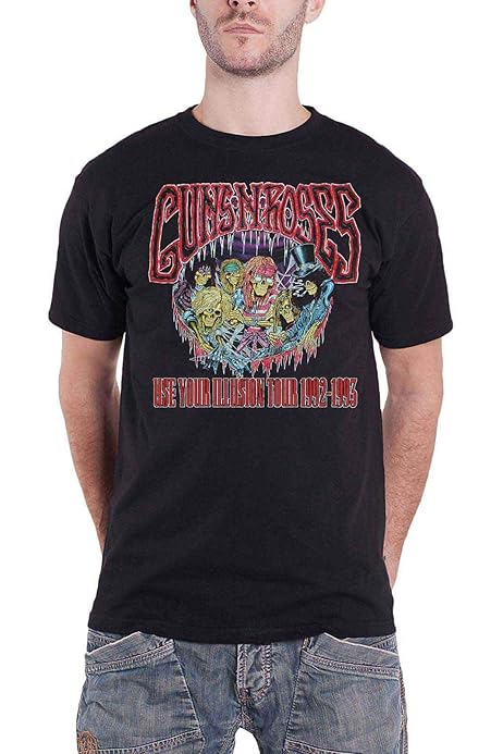 Guns N Roses T Shirt Illusion Monsters Tour 1992 - 1993 Official 