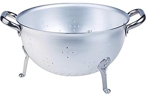 Pentole Agnelli ALMA11520 Passoire 3 Pieds avec 2 Poignées en Acier Inoxydable, Acier Inoxydable, 20 cm