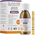 SunVit-D3 Vitamin D3 2000IU Oral Solution - Vitamin D for Kids | Cholecalciferol Vitamin D Drops Baby | Supports Bone, Teeth, Muscle & Immune System | Vitamin D Drops for Kids (50ml Orange Flavor)