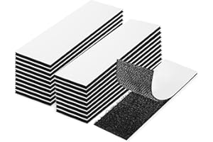 ADMYGO 20 Pezzi Velcro Adesivo Forte, 2 x 10 cm Strappo Adesivo Velcro, Feltro Adesivo Forte Biadesivo, Velcro Adesivo Forte per Tessuto Riutilizzabili, Nastro Adesivo Forte Con Chiusura A Strappo