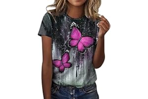 Zilosconcy Blusa Elegante Magliette T Shirt Estiva Base Tee Maglietta Manica Corta Donna T Shirt Donna Manica Corta Maglietta Donna Scollo a V Camicia Donna Estive Elegante T Shirt Casual