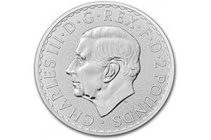 SILVERN METALS Moneta Britannia 999 2023 da 1 oncia | King Charles | Argento puro 999 FDC | Presentata in capsula Quadrum Premium | Autentica e maneggiata con cura