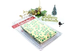 Culpitt Classic Gold Christmas Cake Decoration Kit, Festive Cake Toppers Including Holly Bauble, Robin, Plaque, Christmas Tree, And Cake Frill - 5 Piece Set, 50613