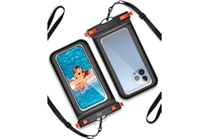 ‎YOSH YOSH Wodoodporne etui na telefon, 2 sztuki, IPX8, wodoszczelne, do pływania, z regulowaną smyczą, do iPhone'a 15, 14, 13, 12, 11, Pro, Max, Samsung S24, S23, S22, A55, A54, do 17.3 cm