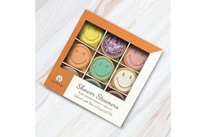 CalmGrace Shower Steamers 9PCS Smile Shower Tablets, Shower Aromatherapy Steamer Bombs with Essential Oils - Shower Bombs, Relaxing & Thoughtful Gifts for Women, Friend, Mum, Christmas, Birthday