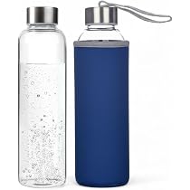 2 Neopren Hüllen Für Wasserflaschen – Thermo-Schutz, 550 Ml, Schwarz & Grau