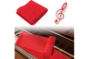 DOUKESH Paño para Cubrir Teclado de Piano,Paño Protector para Teclado de Piano,Clips de Música para Partituras,Cubierta para Teclado de Piano,Cubierta Antipolvo para Teclado de Piano de 88 Teclas,125 x 15 CM
