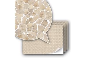 TEXTURKONTOR 3 Blatt Selbstklebende Dekorfolie Pflastersteine und Oberflächen für Modellbau im Maßstab 1:87 Spur H0 (UK: 3,5mm Scale) (Sandstein Mosaik)