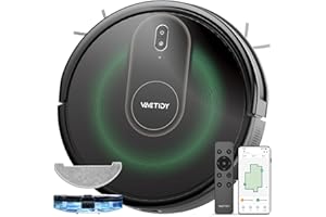 ‎VACTIDY Vactidy Nimble T8 2 in 1 Saugroboter mit Wischfunktion, 3000Pa Saugkraft Staubsauger Roboter mit Wischfunktion, 120Min Laufzeit Wischroboter mit Alexa & App & Siri, Saugroboter Tierhaare, Schwarz