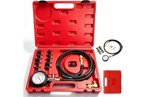Oljetryckstestare kit: Oljetrycksmätare verktyg oljetrycksmätare 0–140 PSI, bränslesystem mekanisk sensor motor cylinder komp