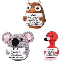 Emotional Support Plush,Positive Crochet,Gifts For Women,Handmade Wool