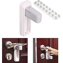 Serrature Senza Foratura Serratura Di Sicurezza Per Bambini | 2 Pezzi | Per Maniglie 9-18cm | Senza Foratura O Adesivo Protezione Armadi