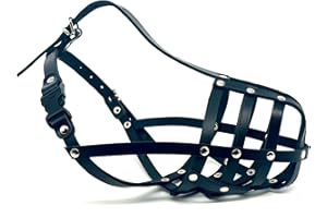 L&J Pets Uk Bozal de perro de cuero genuino ligero para Bull Terrier inglés y otros hocicos similares