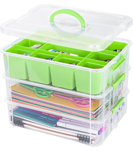 2 Boîtes De Rangement Transparentes Avec Loquet - Format A4, Pour Bureau, Jouets Ou Loisirs Créatifs