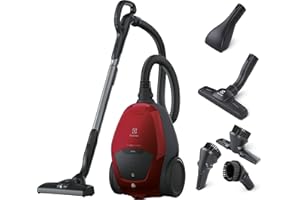 Electrolux PD82-ANIMA. Cicha praca 57dB, Automatyczna regulacja mocy, Zasięg 12 m, Odkurzanie sierści, Ssawka 3w1, Zmywalny filtr, Czerwony