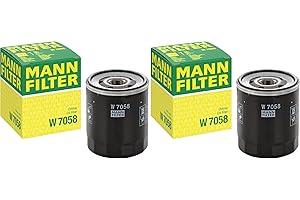 MANN-FILTER W 7058 Filtro de aceite - para Automóviles + Vehículos de transporte (Paquete de 2)