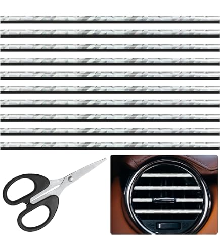 10 Unidades De Salida De Aire Para Coche, Tiras Decorativas Para Interiores De Coche, Accesorios De Ventilación Para Aire Acondicionado, Molduras Para