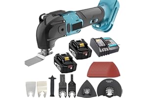 ANUPTTA Cordless Oscillating Multi Tools,Brushless 18V Li-Ion Oscillating Multi Tool Compatible with Makita,26,000 RPM,6 Variable Speeds,4°Oscillation Angle, Electric Cordless Multi Tool with 2x5.5Ah Battery