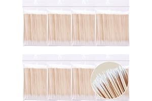 ‎ZOCONE ZOCONE 800 Stück Wattestäbchen Spitz Kleine Wattestäbchen Holz Spitz Reinigungsstäbchen Microbrush Stäbchen Kosmetik Wattestäbchen Spitz für Tattoo Augenbrauen Make-up Nägel Maniküre