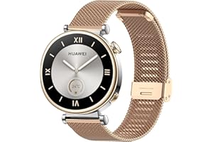 NEMUALL Bransoletka kompatybilna z Huawei Watch GT 4 41 mm, metalowa bransoletka, 18 mm, pasek do zegarka, stal nierdzewna, zapasowy pasek dla kobiet i mężczyzn