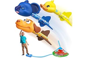 Anginne Flieg ab mit Freude! Niedlicher Tier-Raketenstarter für Draußen Raketen Spielzeug für Kinder