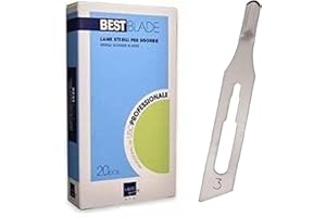 Best Blade Sgorbie mis. 3 mm Lame Per Podologia conf. 20 pz. Monouso Professionale Estetica Pedicure Calli Piccoli e Grandi Sgorbie Sterili Misura 3mm.