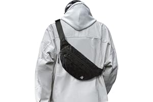 SZSYCN Large Waterproof Waist Bag Bumbags for Men Women Ladies Black Fanny Pack for Travel Festival Walking Sport Running Outdoor Gym Workout Exercise Black Hip Pouch Money Belt Bag with Adjustable Strap