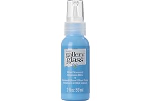 Gallery Glass Peinture pour vitrail, Blue Diamond 59,1 ml, finition lisse, parfaite pour une application facile des loisirs créatifs, 19776