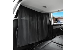 BAAZ Car Divider Privacy Curtains, Car Window Cover, Magnetic Blackout Van Privacy Curtains, Car Camping Curtains, Front Rear Side Window Covers, Child Car Sun Shades for Car Windows 54 * 32inch Black