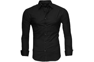 Kayhan Originale Uomo Camicia Slim Fit Facile Stiro Cotone Maniche Lungo S M L XL XXL 2XL - 6XL Modello London