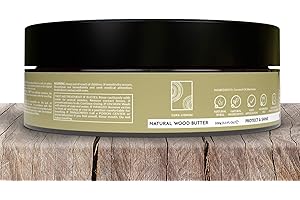 Cura Lignum Wood Butter - Natural Conditioner: Wood Wax with Beeswax Polish for Wood - Ideal Wood Polish & Wood Varnish for Wooden Kitchen Furniture, Oak Desk - Alternative to Spray Varnish, 100g