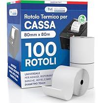 Rotoli Termici Kartoflak 80x80x12 Mm – BPA Free, Qualità Italiana Per Scontrini Fiscali E POS!