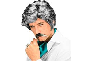 Perruque et Moustache Casanova Poivre et Sel