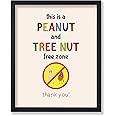 Poster Master Peanut and Tree Nut Free Zone Poster - Food Allergy Awareness Print - Preppy Art - Educational Art - Decor for School or Classroom - 11x14 UNFRAMED Wall Art