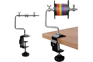 OROOTL Línea de pesca bobina bobina bobina máquina con abrazadera ajustable Spin línea de pesca contador sistema de estación de carrete estable