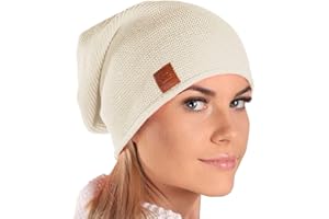 Mikos*Mütze Damen Beanie Frühling Strickmützen für Damen Chemo Damenmütze in Vielen Farben Stilvolle und Bequeme Kopfbedeckung für Frühling und Sommer Long Slouch Beanie mit hohem Tragecomfort (699)