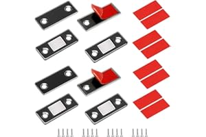 XTDMJ Imanes magnéticos fuertes para armario, 4 unidades, autoadhesivos, para muebles y acero inoxidable, cocina y ventanas, color negro
