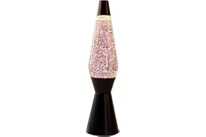 ‎I-TOTAL I-TOTAL Lavalamp Zwart/Roze Glitter, 40cm
