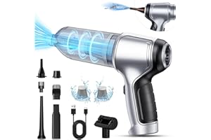 NVKHG Handstaubsauger Akku, 18000Pa Typ-C Aufladbar Tragbar Leicht Mini Staubsauger, 3 in 1 Autostaubsauger mit Bürstenloser Motor Mini Staubsauger für den Auto, Haus, Küche, Tierhaare