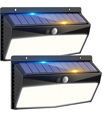 Faretti Solari Esterno 1200LM 6 IN 1, 2 Modalità Dinamiche Lampade