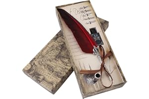 PLPLAAOO Stylo plume pour écrire, Harry Potter, ensemble stylo plume et encre pour enfants, kits de calligraphie pour débutants, ensemble de stylos de calligraphie anglaise, coffret avec (Red)
