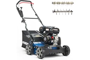 HYUNDAI Benzin-Vertikutierer SC4001G | 4.0 kW / 5.4 PS, 40 cm Arbeitsweite, 45 L Fangkorb | Rasenlüfter, Moosentferner | Verstellbare Arbeitshöhe