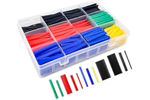 Avesteir 560-tlg Schrumpfschlauch Set, Wasserdicht Schrumpfschläuche Sortiment 2:1 Schrumpfverhältnis mit 12 Verschiedene Größen Isolierung Heat Shrink Tube, Solierschlauch für Kabel, 5 Farben