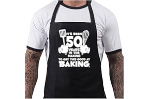 BANG TIDY CLOTHING Men's 50th Birthday Gift Apron It's Been 50 Years Aprons 100% Cotton 2 Pockets - 50th Birthday Gifts