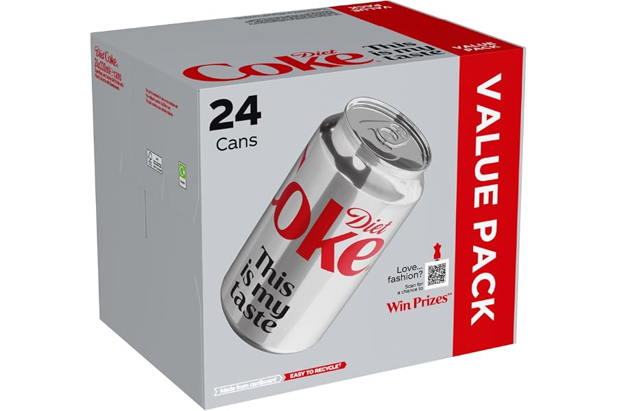 Diet Coke Soft Drink Cans, 24 x 330 mL