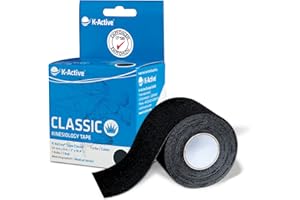 K-Active Tape Classic | Kinesiotapes super hautverträglich | wasserfest | Kinesiologie Tape für Sport & Therapie, extra langer Halt | [5cmx5m] (Schwarz)