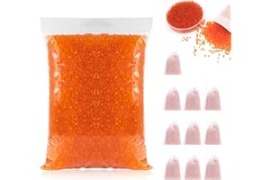 AUKTRANSCELER Silica Gel Reutilizable Desecante 400g + 10 Bolsitas, Gel de Sílice Antihumedad con Indicador de Color (Naranja→Verde), para Impresora 3D, Cocina, Electrónica