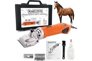 KNEIZER Esquiladora Caballos - Con cuchillas intercambiables – Silenciosa y de bajas vibraciones – Tranquilidad para el caballo – Adecuada para todo tipo de pelajes y partes del cuerpo