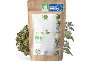 ORIGEENS ORGANIC LEMON BALM TEA BIO 100gr | Herbal tea for Digestion and Relaxation | Organic Melissa leaves - Lemon Balm tea loose