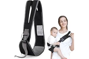 CERICAI Baby Carrier, Portable Toddler Carrier Baby Sling Carrier with Adjustable Comfortable Shoulder Straps, Soft Anti-Slip Ergonomic Baby Sling for Newborn, Infant up to 55Lbs (Black)